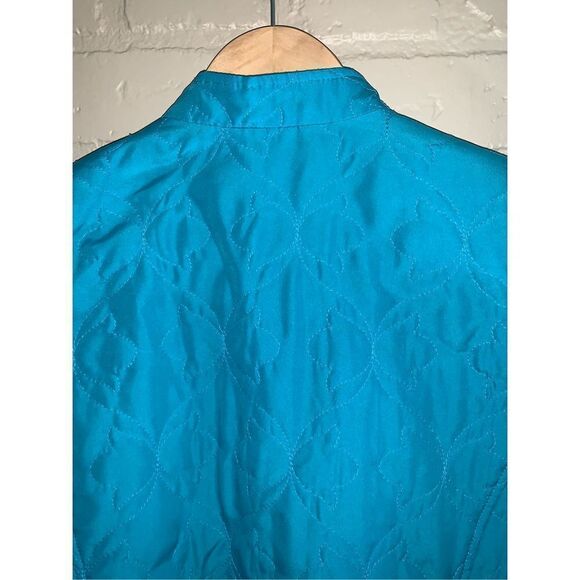 Vintage Blue Quilted Snap Down Jacket Small - Picture 8 of 10